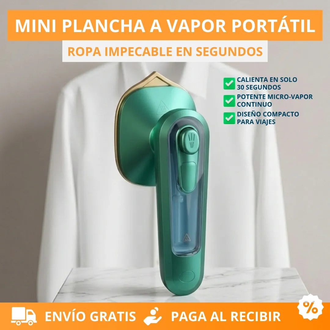 Mini Plancha a Vapor Portátil: Ropa Impecable en Segundos